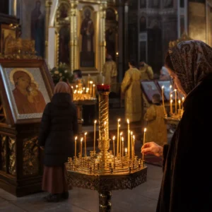 Świece w cerkwi