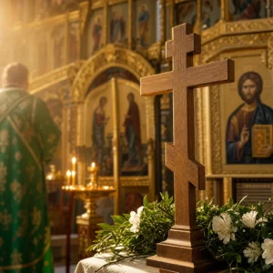 Krzyż prawosławny drewniany